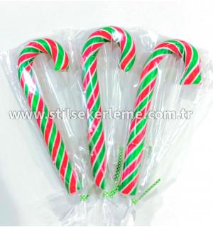 20 ADET BASTON ŞEKER KIRMIZI - YEŞİL